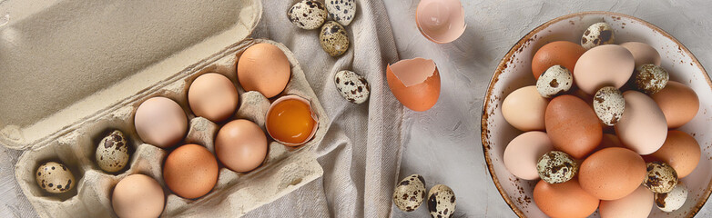 Chicken and Qual Eggs