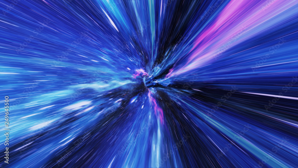 Wall mural time vortex tunnel background.wormhole though time and space.seamless loop wormhole straight through
