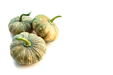 Kabocha squash isolated on white background and clipping path - Image