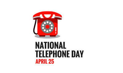 National Telephone Day 25 April Poster