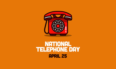 National Telephone Day 25 April Poster
