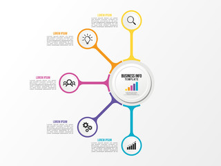 Modern Vector Infographics Elements Design Template. Business Data Visualization Infographics Timeline with Marketing Icons most useful can be used for workflow, presentation, diagrams, annual reports