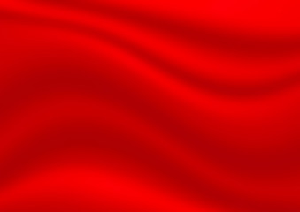 Abstract red vector background. Satin luxury cloth texture. Smooth elegant silk
