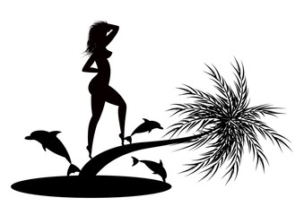 Дівч на пальмі дельф