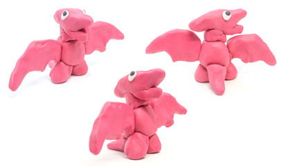 Play dough Pteranodon on white background © Noey smiley