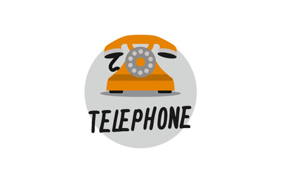 Retro Rotary Dial Telephone Typography