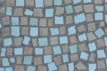 Tile threadbare tessellation mosaic design wall decor facing. Abstract mosaic background. Tessellation texture.