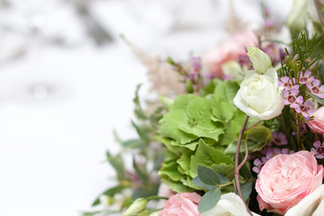 bouquet of white roses