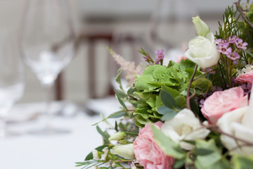 bridal bouquet of white roses