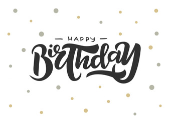 Happy Birthday hand drawn lettering