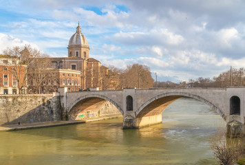 Rome (Italy) - The historic center of Rome with Villa Borghese monumental park, the monumental...