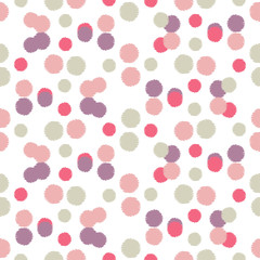 Polka dot seamless pattern. The texture of the dots. Hand hatching. Brushwork. Geometric background. Can be used for wallpaper, textile, invitation card, wrapping, web page background.