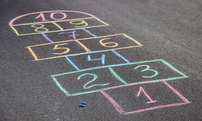street children's games in classics. Selective focus. © yanadjan