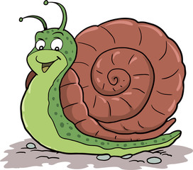 Cheerful little snail