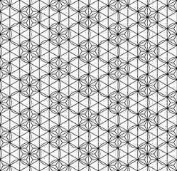 Seamless traditional Japanese ornament Kumiko.Black and white.