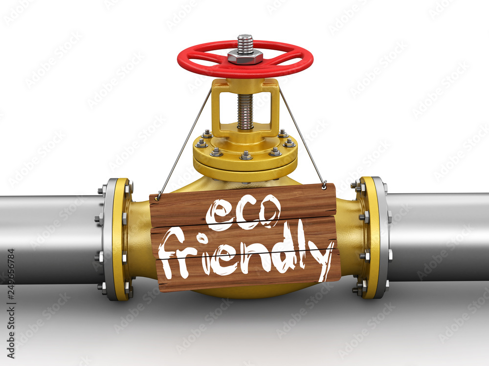 Poster pipeline with eco friendly. image with clipping path
