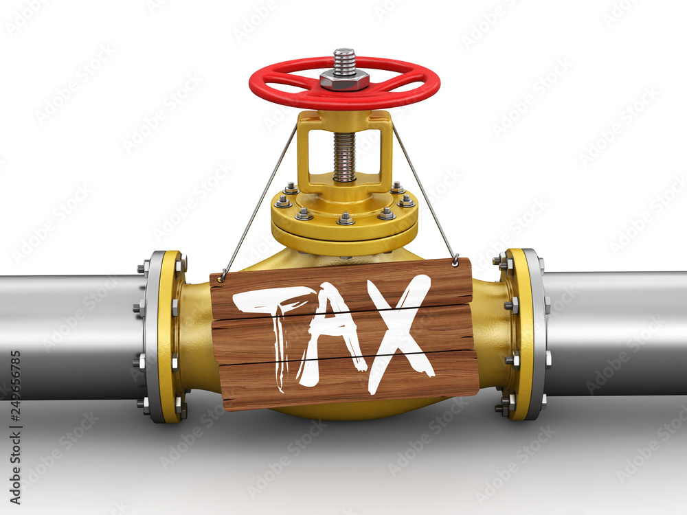 Poster pipeline with tax. image with clipping path