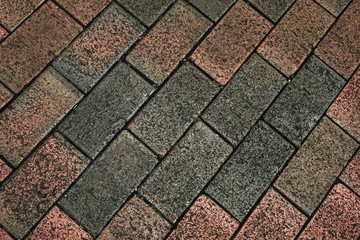 Red and dirty brick floor as the texture