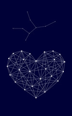 Starry sky.  Zodiac. The Constellation Virgo