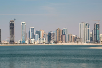 Panorama of Sharjah city, United Arab Emirates