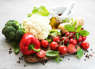 Fresh summer vegetables