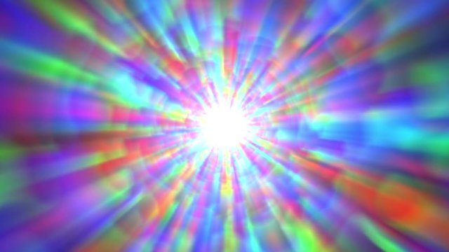 Psychedelic Colorful Bright Burst Glow Abstract Motion Background Fast