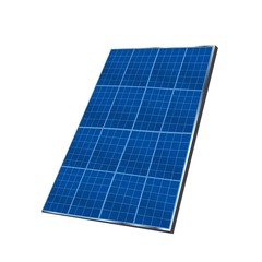 Solar plate collector. isolated vector illustration on white background.