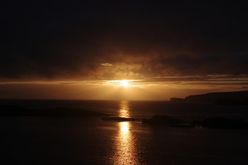 Obraz premium Sonnenuntergang in Schottland