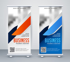 modern business roll up banner design template