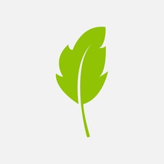 green leaf ecology nature element vector icon