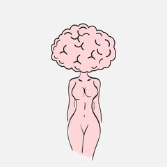 Woman brain. Brain like woman.