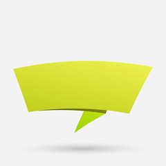 Abstract origami speech bubble vector background