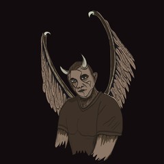 Obraz premium Devil head illustration