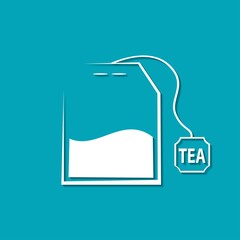 Vector tea bag icon. Food icon