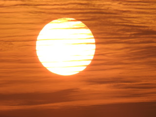 sunset on the sea