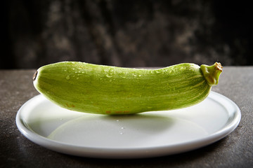 Zucchini on plate 