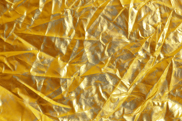 Shiny yellow leaf gold metall texture background