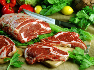 Imagen de una pieza de carne de ternera.