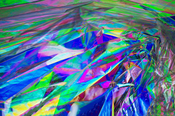 Retro synth wave, Abstract background in neon colors, cross polarization. Trend concept 2019 colors plastic pink, ufo green, proton purple. Creative background for your project