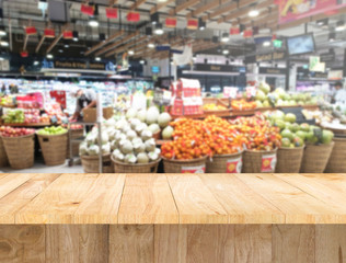 counter table cashier in fruit market