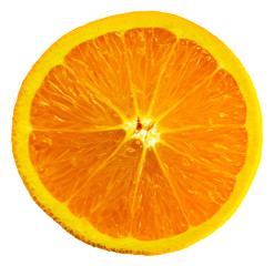 Fototapeta na wymiar orange slice, clipping path, isolated on white background full depth of field