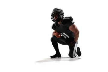 American football isolated on white