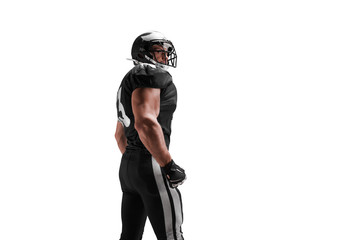 American football isolated on white