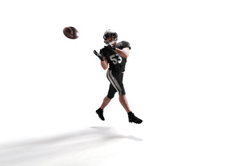 American football isolated on white