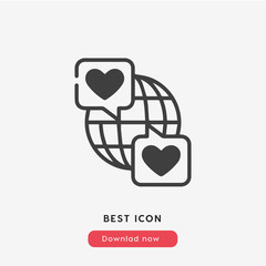 world icon vector