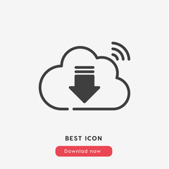 cloud tech icon vector