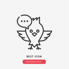 bird chat icon vector