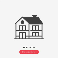 village home icon vector