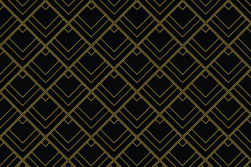 Art deco pattern background with diamond shape - Vector.
