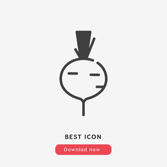 radish icon vector